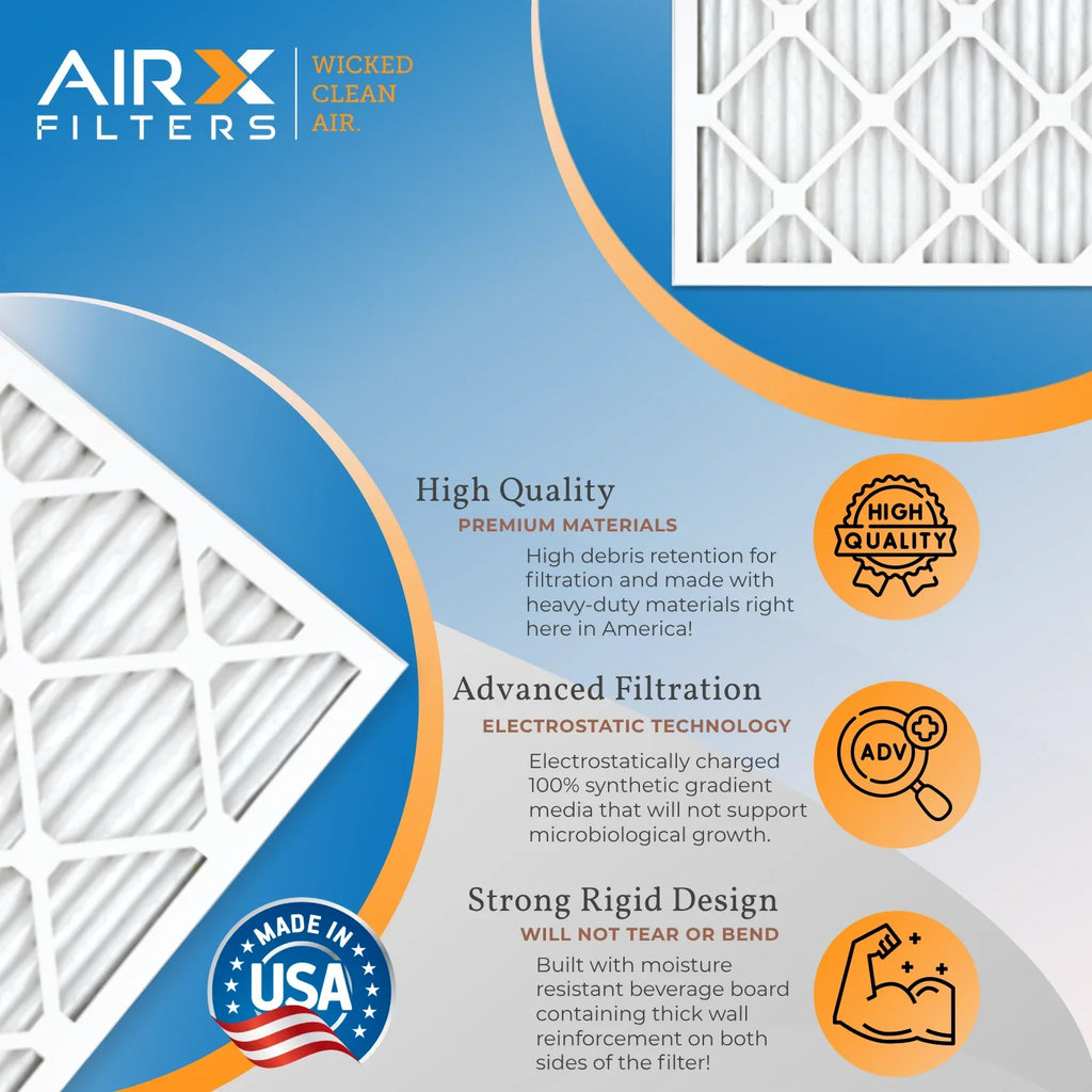 15x20x1 Air Filter MERV 8 Comparable to MPR 700 & FPR 5 Compatible with Lennox 91X24 Filter 6 Pack MERV 8 Comparable to MPR 700 & FPR 5 by AIRX FILTERSize WICKED CLEAN AIR.