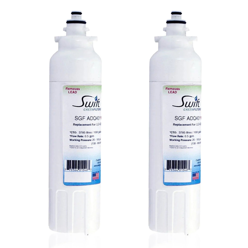 Sizewift Green Filters SizeGF-ADQ401 Rx Pharmaceutical Replacement for LG LT800P Refrigerators Water Filters(Pack of 2)