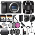 Sizeony a6400 Mirrorless Camera +50mm f/1.8 OSizeSize Lens (Black) +3 PC Filter +64GB