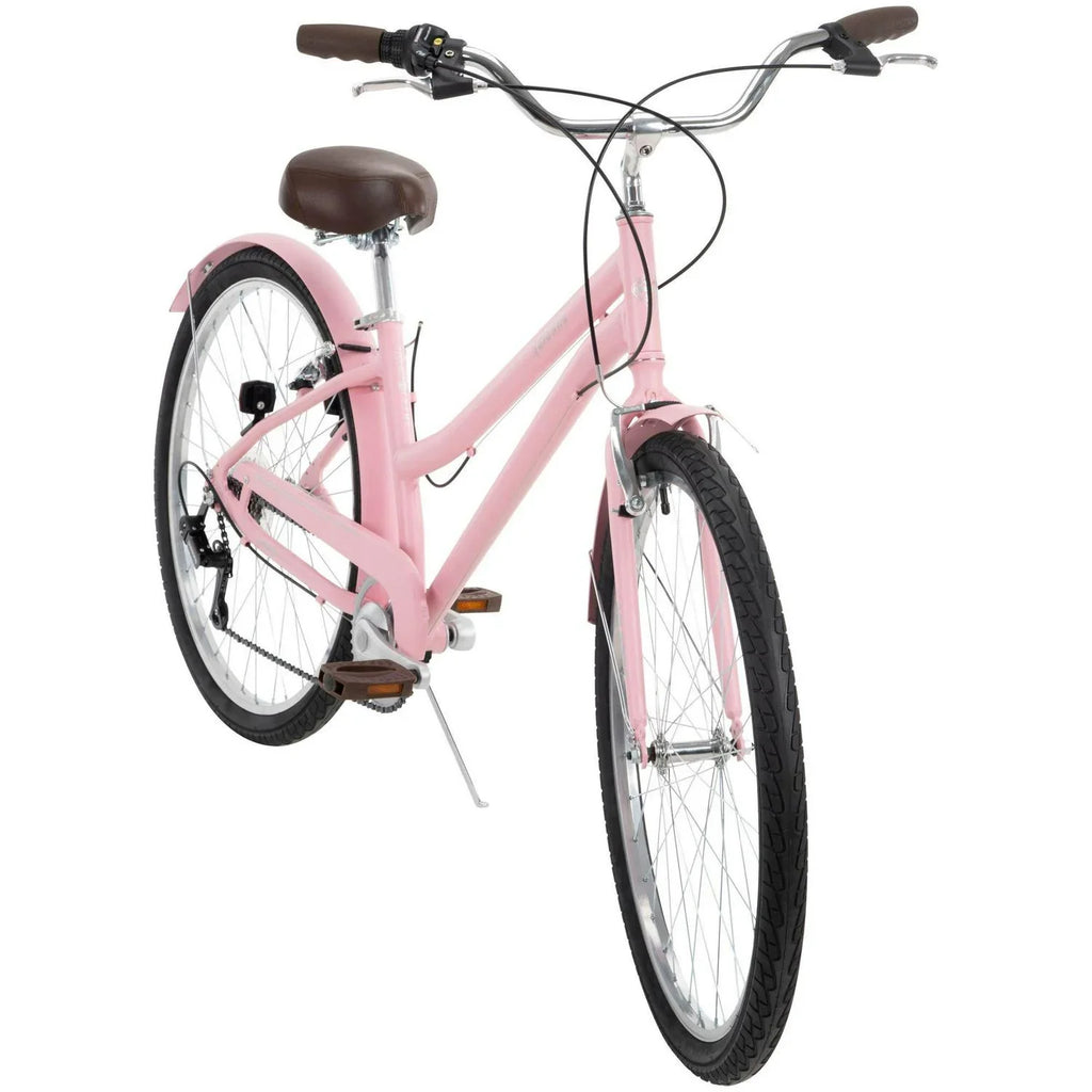 Huffy Women's 27.5 in. Sizeienna Comfort Bike, 7 Sizepeed, Pink