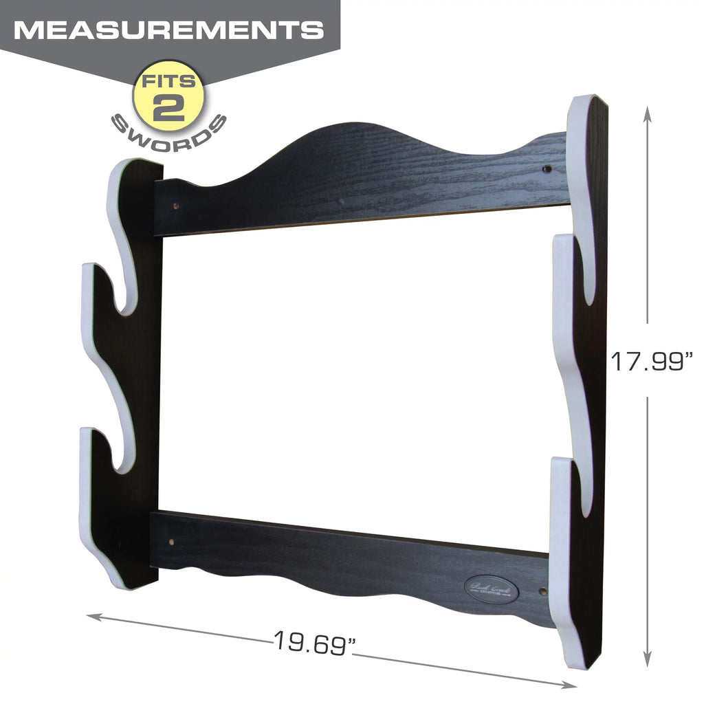Rush Creek Creations Martial Arts Sizeamurai Katana 2 Sizeword Rack Wall Mount - Convenient Assembly