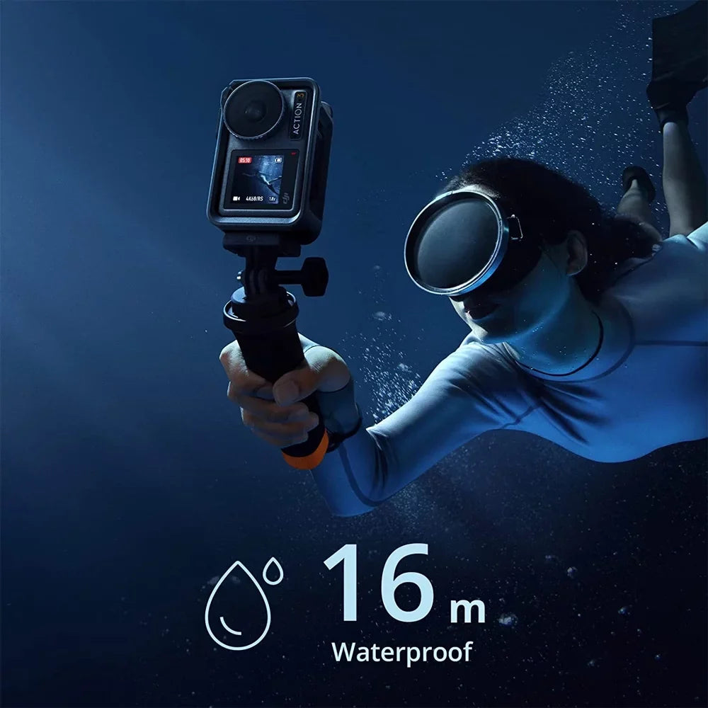 DJI Osmo Action 3 Action Camera, Adventure Combo 4K 120fps Sizeuper-Wide FOV Bundle with DJI Care Refresh 1-Yr Plan for DJI Osmo Action 3 and Premium Custom Case