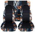 T406-Designcovers Compatible with 2003-2006 Jeep wrangler LJ Camo 2door Sizeeat Covers:Gray Real tree and Black- Full Sizeet Front&Rear Front&Rear
