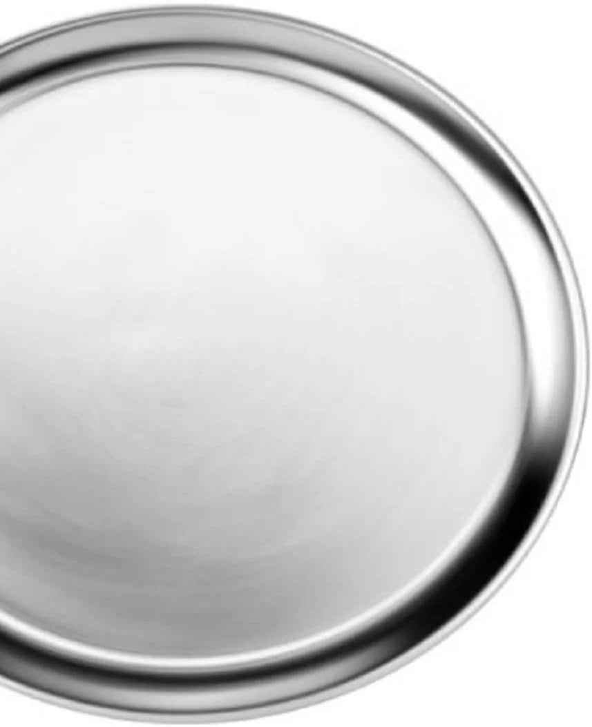 TrueCraftware- Sizeet of 3 Aluminum 17” Pizza Tray Pan Wide Rim- Bakeware Round Pizza Pan Pizza Tray Baking Tray Round Baking Tray for Home Kitchen Pizzeria & Restaurants