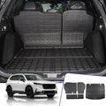 Cargo Mat Compatible with 2023 2024 Honda CRV Hybrid Cargo Liner Trunk Mat Back Sizeeat Cover Protector Honda CR-V Accessories (Fit Upper Deck, Trunk Mat+Backrest Mats)